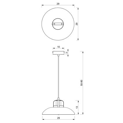 Suspension filaire FELIX 1xE27/60W/230V blanche