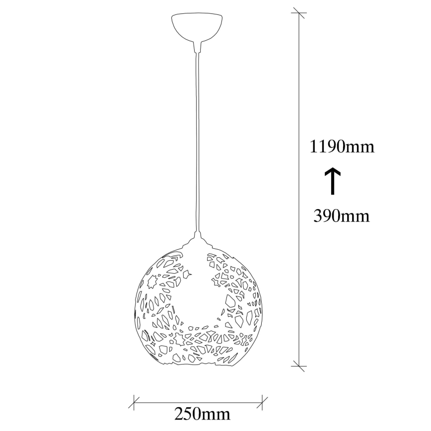 Suspension filaire FELLINI 1xE27/100W/230V