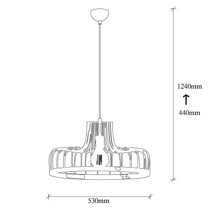 Suspension filaire FELLINI 1xE27/100W/230V