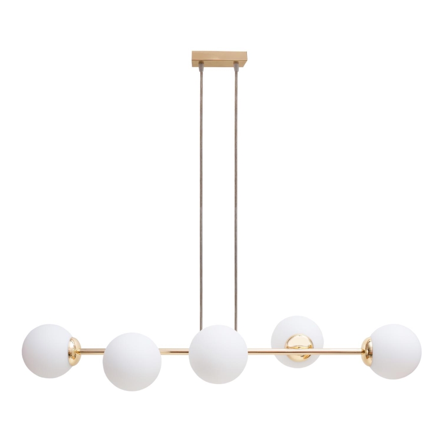 Suspension filaire FIRA 5xE27/60W/230V doré