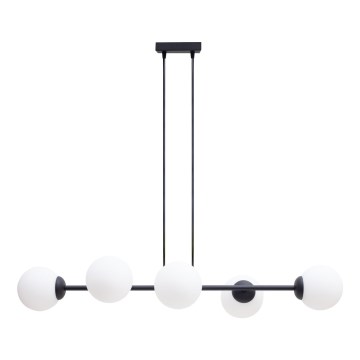 Suspension filaire FIRA 5xE27/60W/230V noir