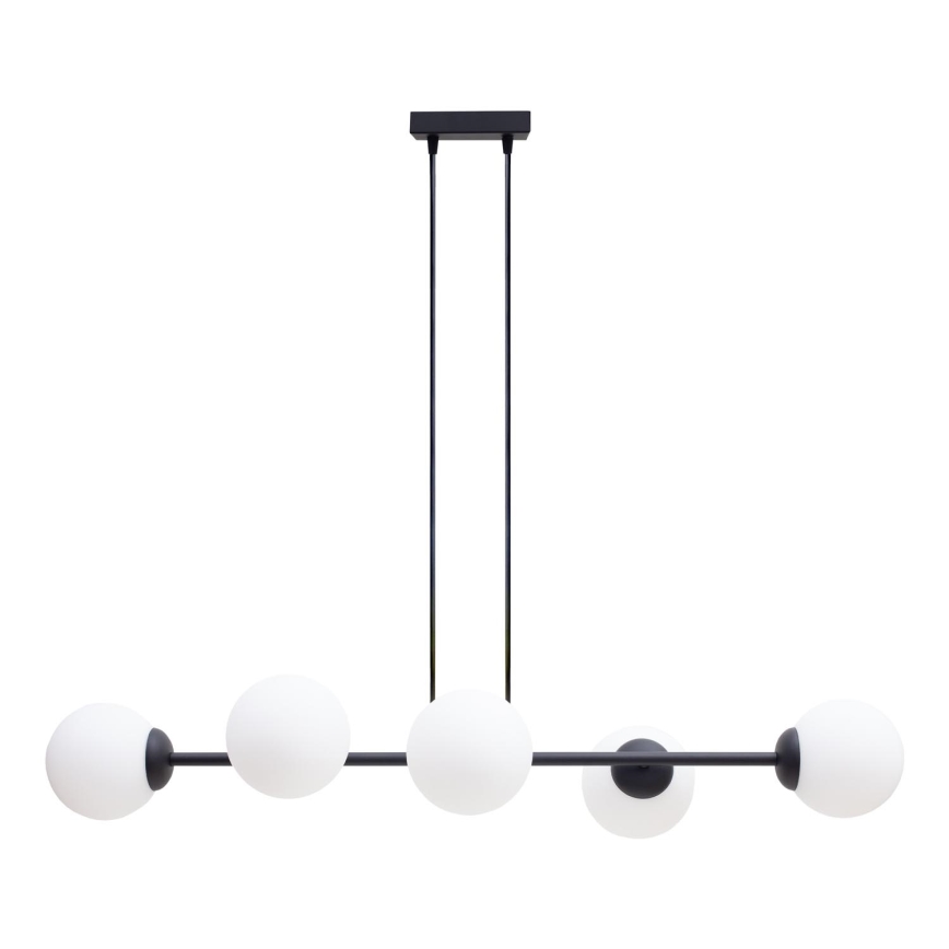 Suspension filaire FIRA 5xE27/60W/230V noir