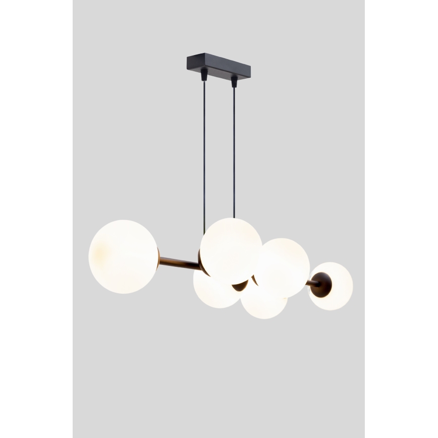 Suspension filaire FIRA 5xE27/60W/230V noir