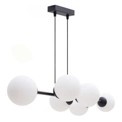 Suspension filaire FIRA 5xE27/60W/230V noir