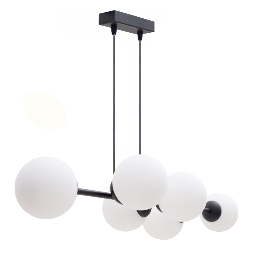 Suspension filaire FIRA 5xE27/60W/230V noir
