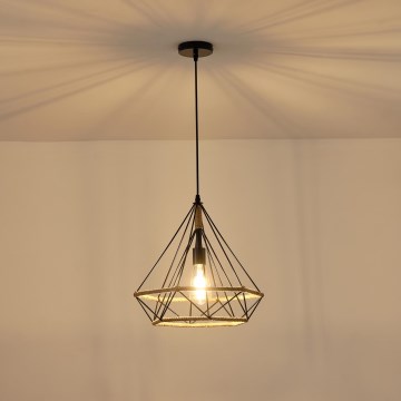 Suspension filaire FLARE 1xE27/15W/230V d. 38 cm beige