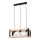 Suspension filaire FRIDA 3xE27/60W/230V noir/beige hêtre