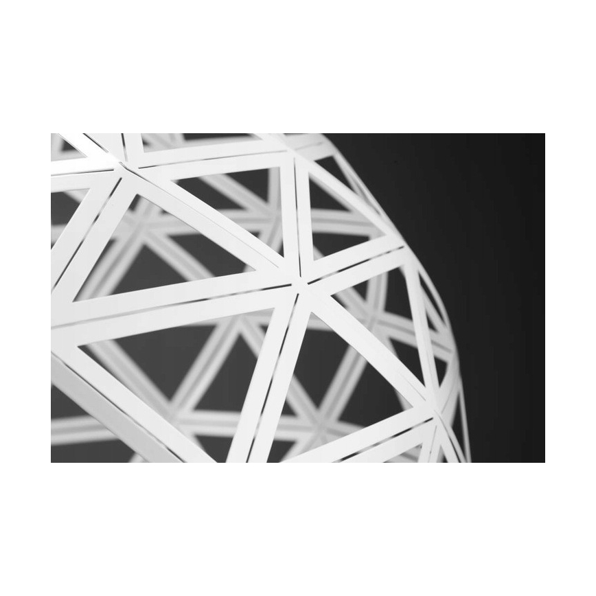 Suspension filaire FROZEN 1xE27/60W/230V d. 50 cm blanc