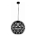 Suspension filaire FROZEN 1xE27/60W/230V d. 50 cm noir