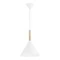 Suspension filaire FUKS 1xE27/15W/230V blanc/beige