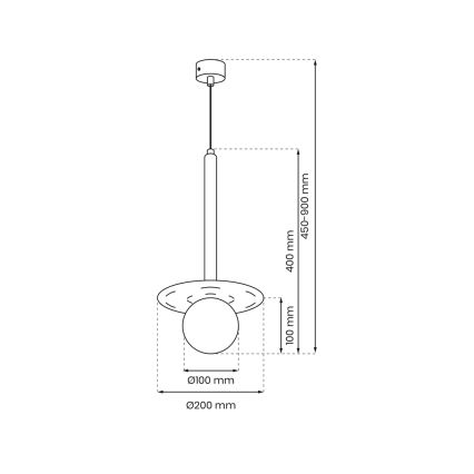 Suspension filaire FUTURA 1xG9/7W/230V noir