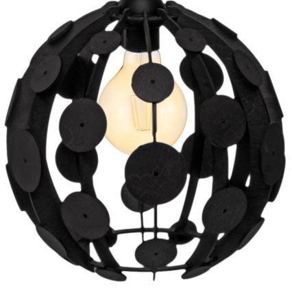 Suspension filaire GAIA 1xE27 / 60W / 230V noire Ø. 18 cm