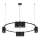 Suspension filaire GENESIS 10xGU10/8W/230V noir