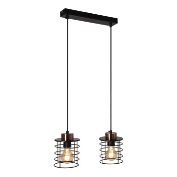 Suspension filaire GLOB 2xE27/40W/230V noir