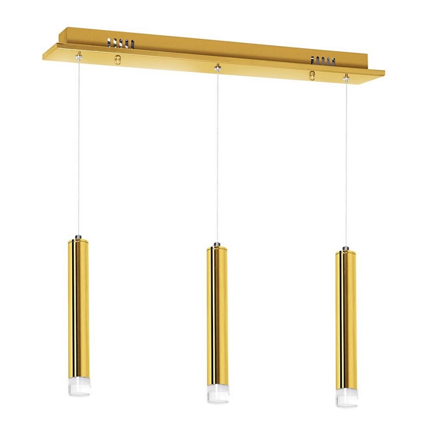 Suspension filaire GOLDIE 3xLED/15W/230V dorée