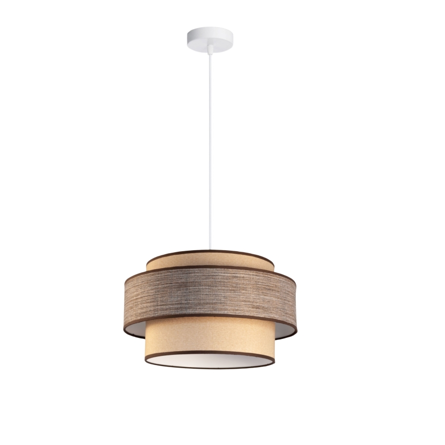 Suspension filaire GRACE 1xE27/60W/230V beige/marron