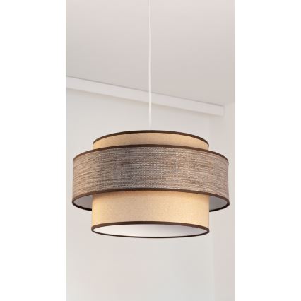 Suspension filaire GRACE 1xE27/60W/230V beige/marron