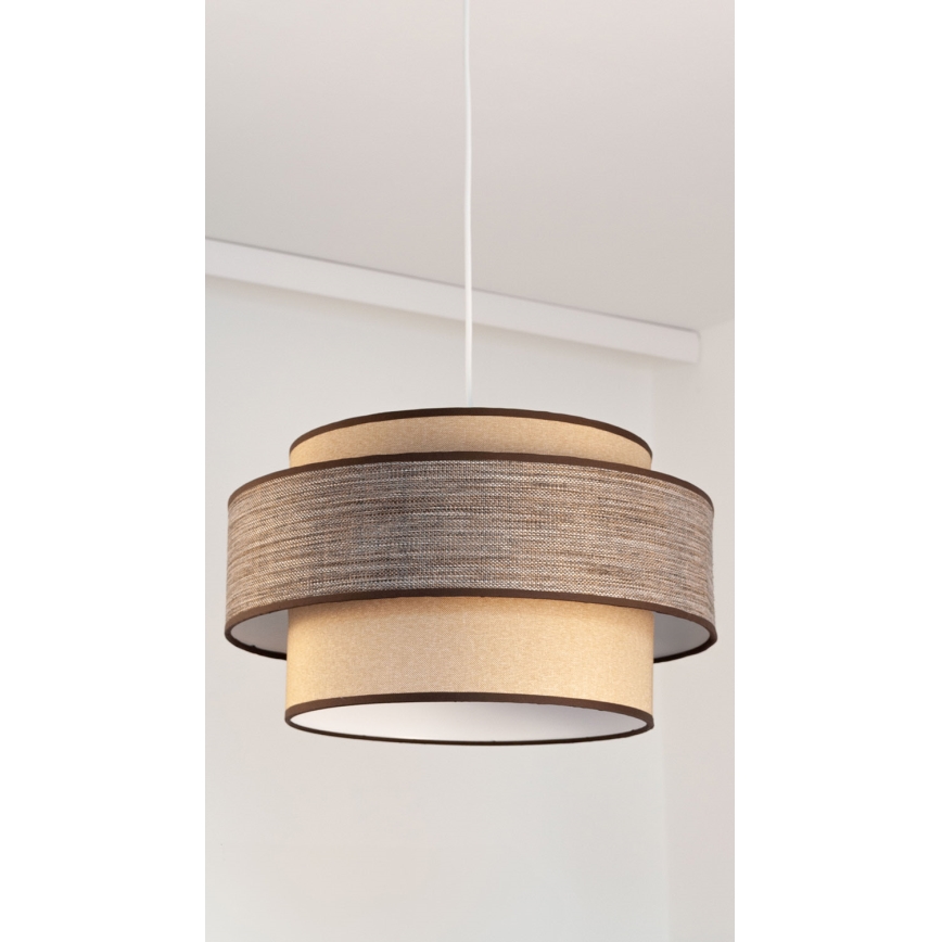 Suspension filaire GRACE 1xE27/60W/230V beige/marron