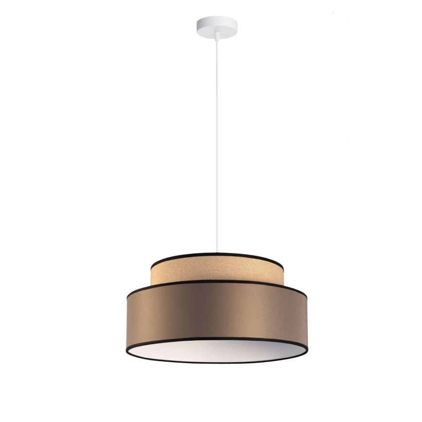 Suspension filaire GRACE 1xE27/60W/230V d. 40 cm beige/marron