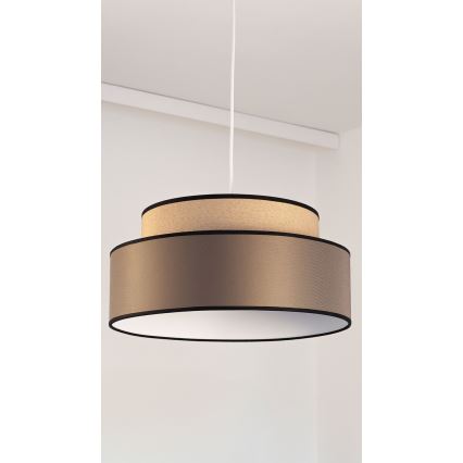 Suspension filaire GRACE 1xE27/60W/230V d. 40 cm beige/marron