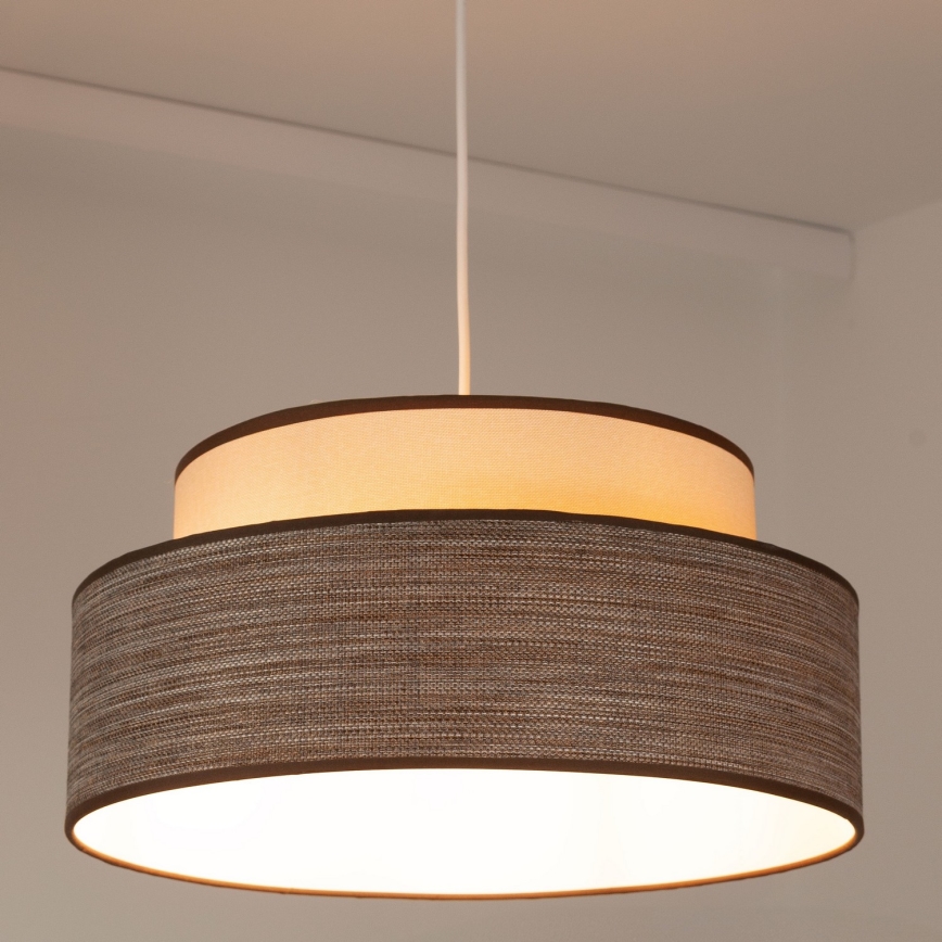 Suspension filaire GRACE 1xE27/60W/230V d. 40 cm crème/marron