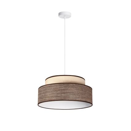 Suspension filaire GRACE 1xE27/60W/230V d. 40 cm crème/marron