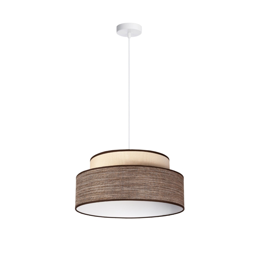 Suspension filaire GRACE 1xE27/60W/230V d. 40 cm crème/marron