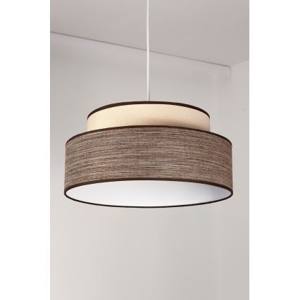 Suspension filaire GRACE 1xE27/60W/230V d. 40 cm crème/marron