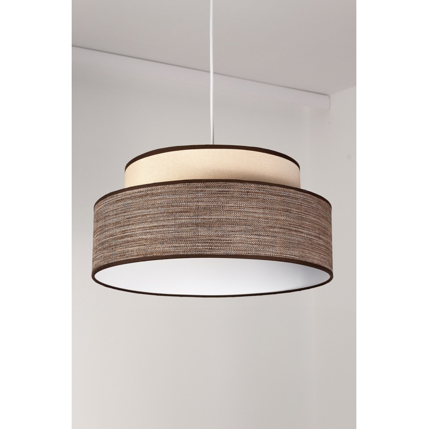 Suspension filaire GRACE 1xE27/60W/230V d. 40 cm crème/marron