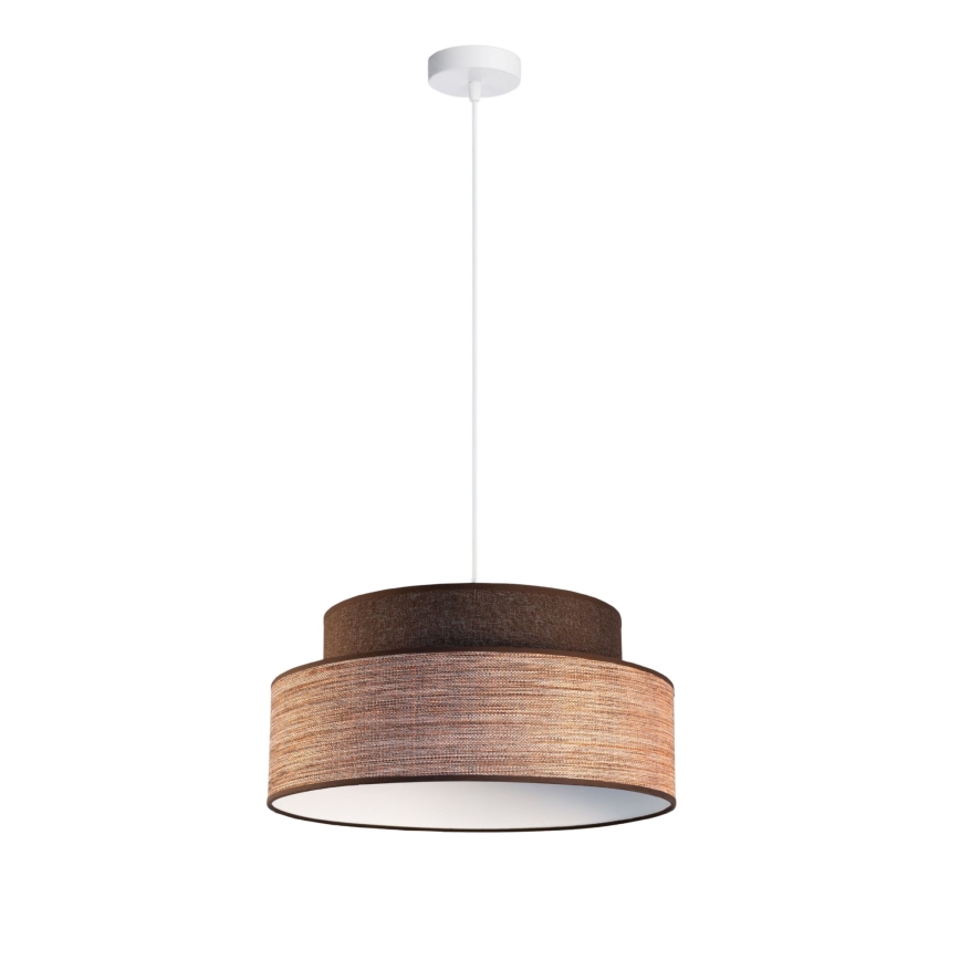 Suspension filaire GRACE 1xE27/60W/230V d. 40 cm marron/beige