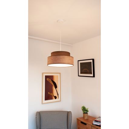 Suspension filaire GRACE 1xE27/60W/230V d. 40 cm marron/beige