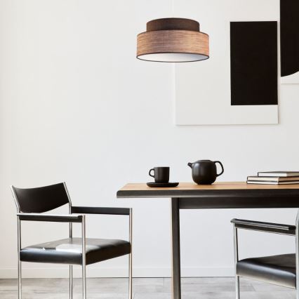 Suspension filaire GRACE 1xE27/60W/230V d. 40 cm marron/beige