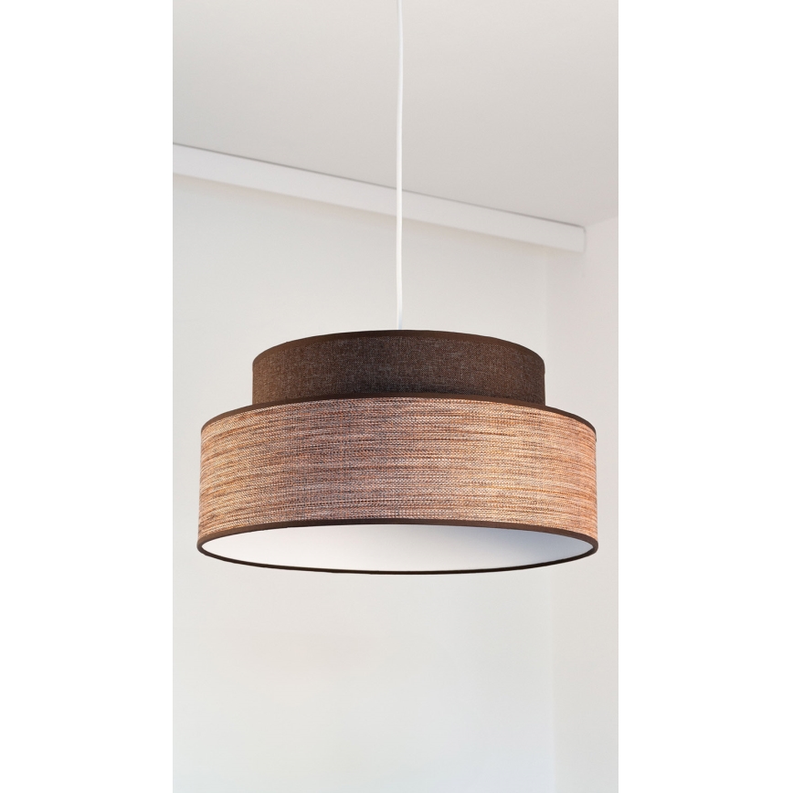 Suspension filaire GRACE 1xE27/60W/230V d. 40 cm marron/beige
