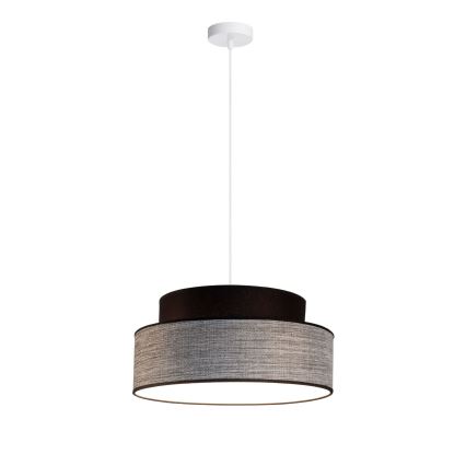 Suspension filaire GRACE 1xE27/60W/230V d. 40 cm noir/gris