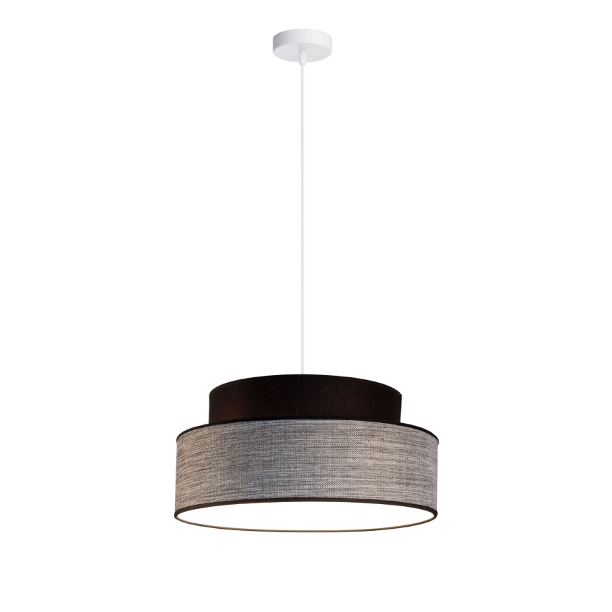 Suspension filaire GRACE 1xE27/60W/230V d. 40 cm noir/gris