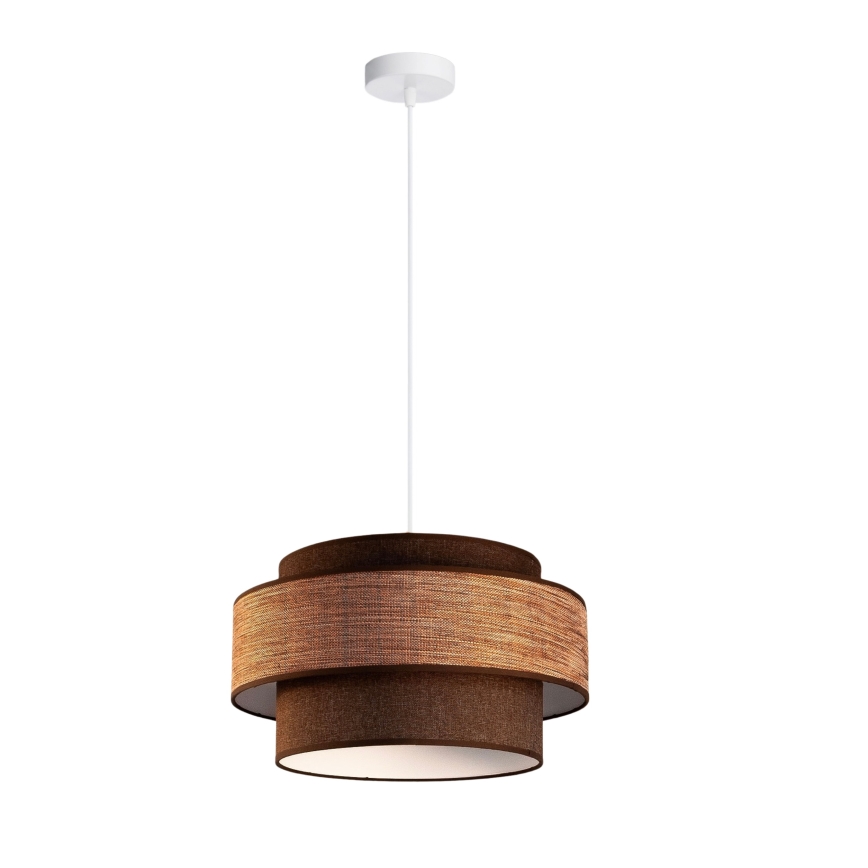 Suspension filaire GRACE 1xE27/60W/230V marron/beige