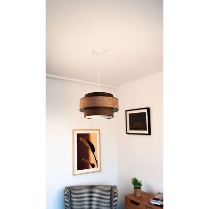Suspension filaire GRACE 1xE27/60W/230V marron/beige