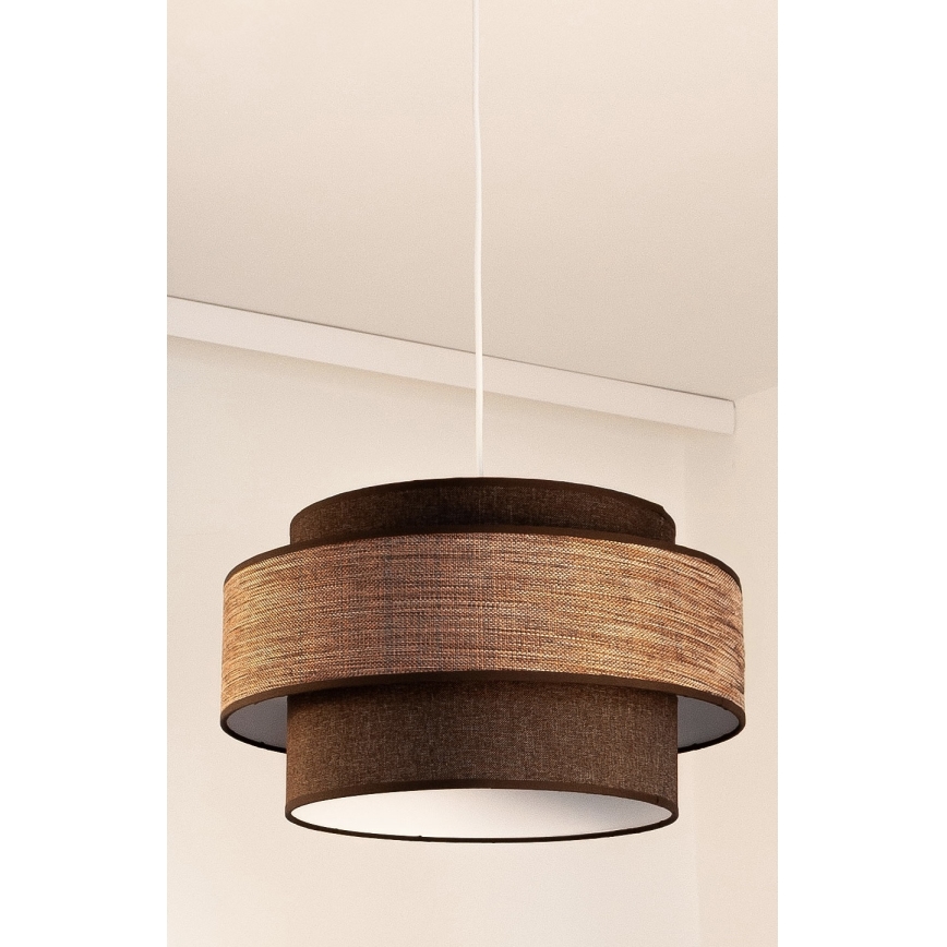 Suspension filaire GRACE 1xE27/60W/230V marron/beige