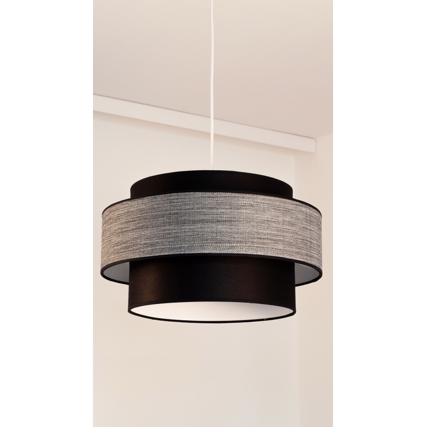 Suspension filaire GRACE 1xE27/60W/230V noir/gris