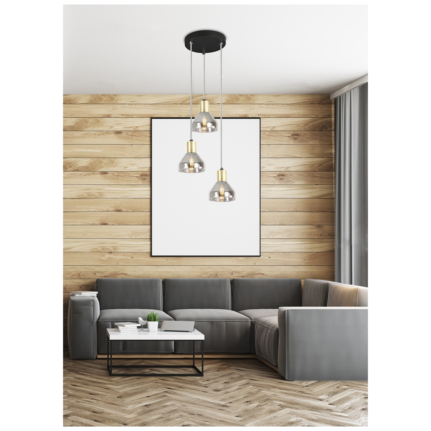Suspension filaire GREGORY 3xE14/40W/230V