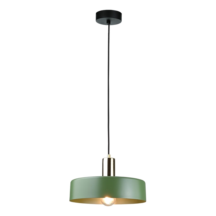 Suspension filaire HAKI 1xE27/60W/230V vert/noir/chrome brillant