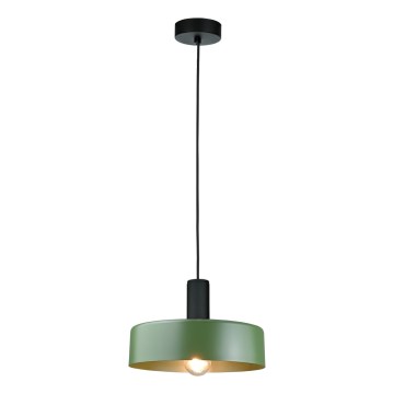 Suspension filaire HAKI 1xE27/60W/230V vert/noir