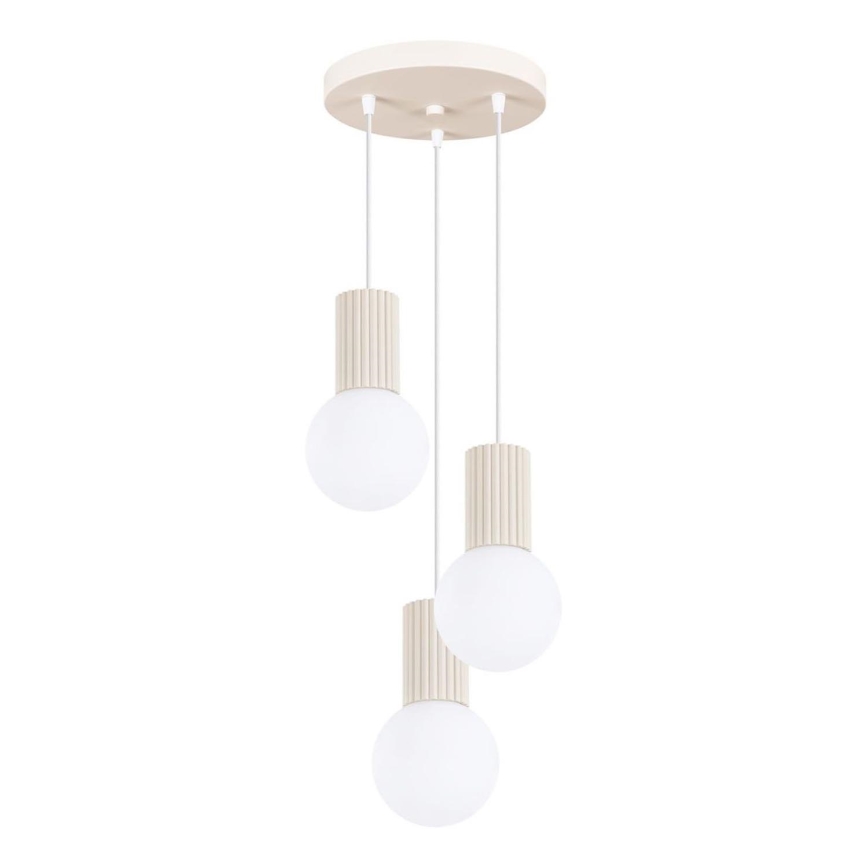 Suspension filaire HALO 3xG9/8W/230V d. 25 cm crème