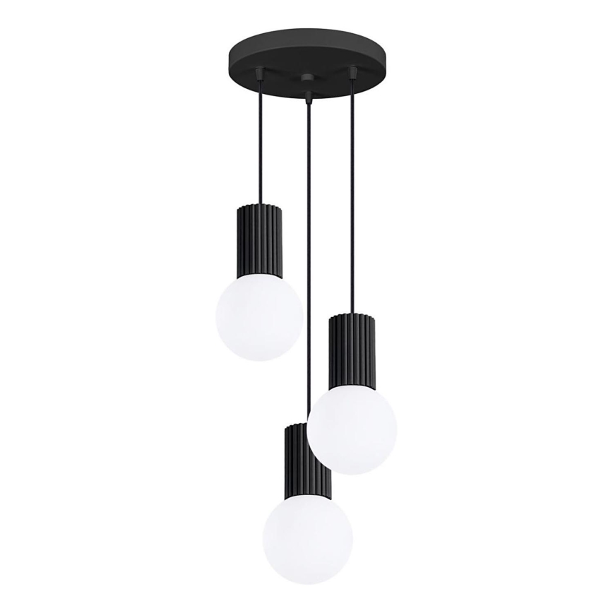 Suspension filaire HALO 3xG9/8W/230V d. 25 cm noir