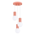 Suspension filaire HALO 3xG9/8W/230V d. 25 cm rose