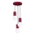Suspension filaire HALO 3xG9/8W/230V d. 25 cm rouge