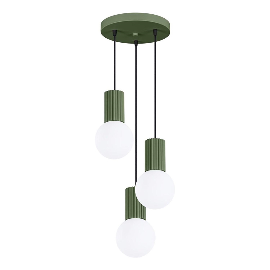 Suspension filaire HALO 3xG9/8W/230V d. 25 cm vert