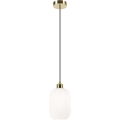Suspension filaire HARMA 1xE27/15W/230V d. 14 cm blanc/doré