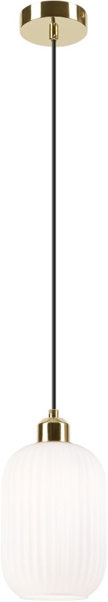 Suspension filaire HARMA 1xE27/15W/230V d. 14 cm blanc/doré