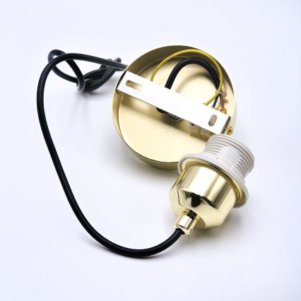 Suspension filaire HARMA 1xE27/15W/230V d. 14 cm blanc/doré